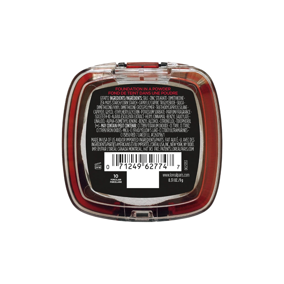 Polvo Compacto Infallible a Prueba de Agua 24h larga duración Fresh Wear 9g Loreal Paris