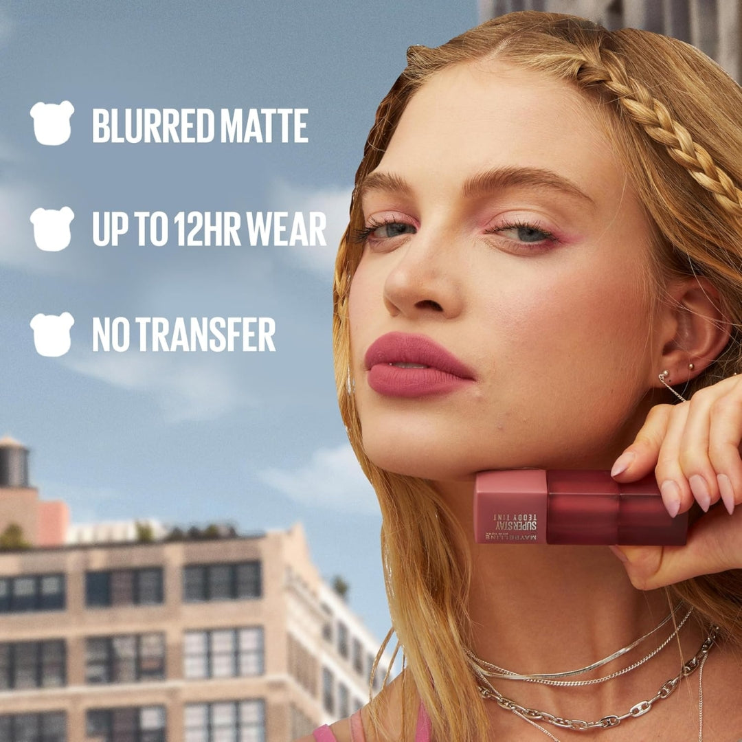 Labial Mate De larga Duración Teddy Tint 12H Superstay Maybelline