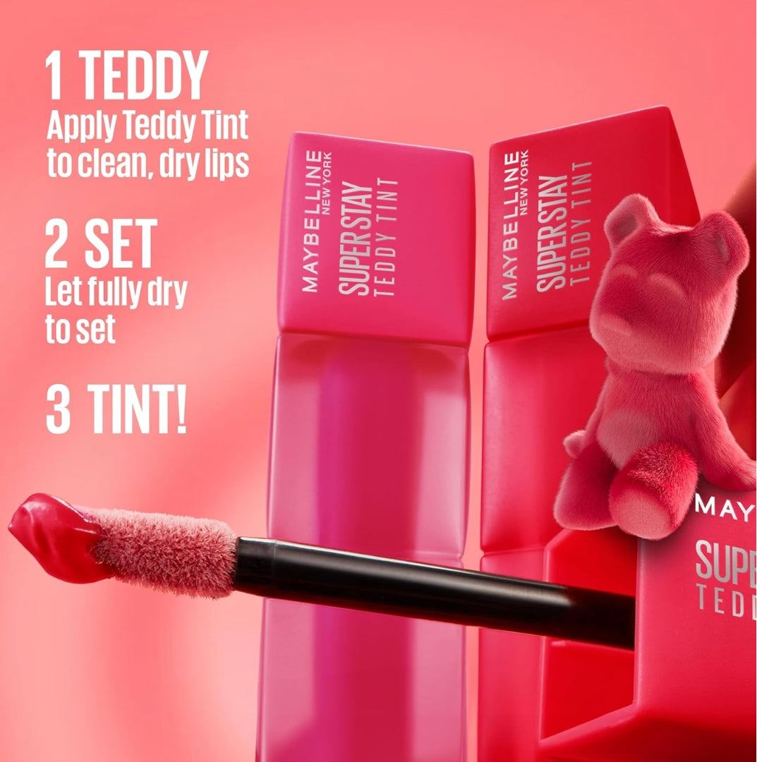 Labial Mate De larga Duración Teddy Tint 12H Superstay Maybelline