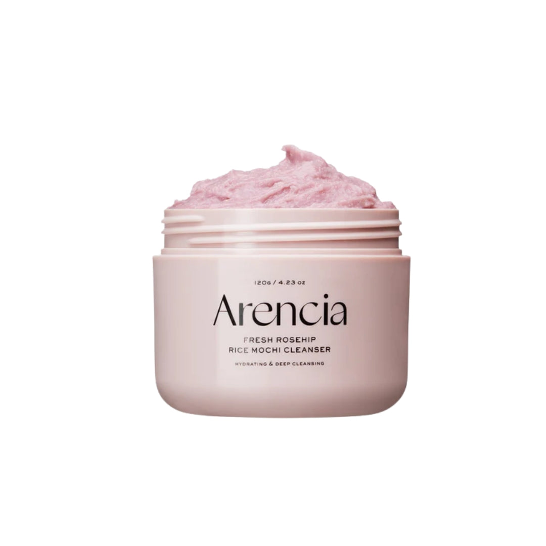 Limpiador Exfoliante Fresh Rosehip Rice Mochi Cleanser (120g) Limpiador Mochi de Arroz con Rosa Mosqueta Fresca Arencia