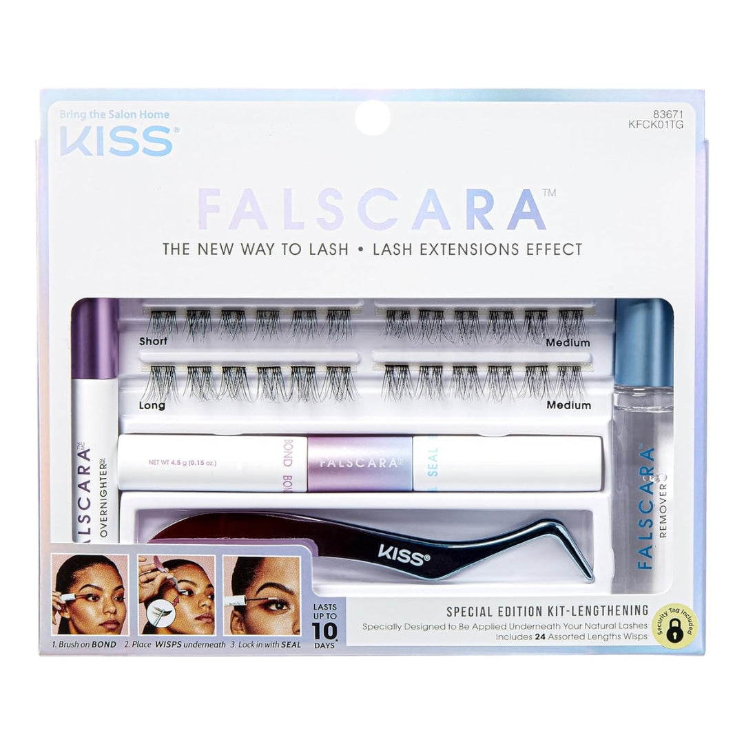 Kit De 24 Pestañas Individuales con Aplicador Falscara Kiss