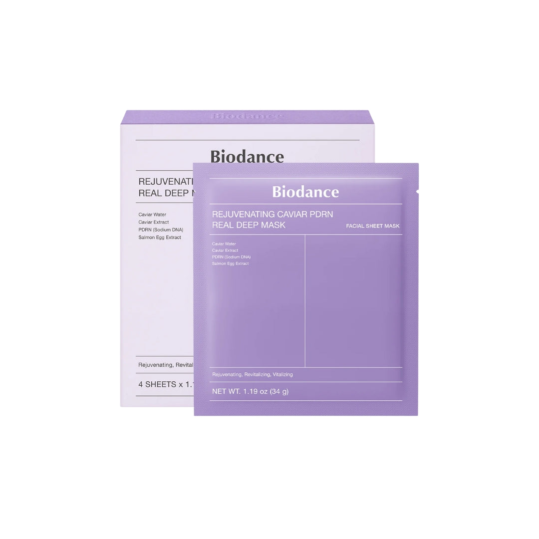 Mascarillas de Caviar Rejuvenating Caviar PDRN Real Deep Mask 4 unidades Biodance 4554
