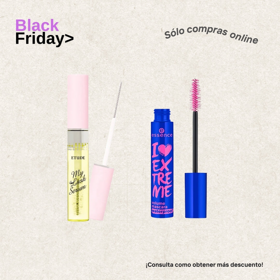 Dúo Pestañas: Sérum + Volumen Color Azul