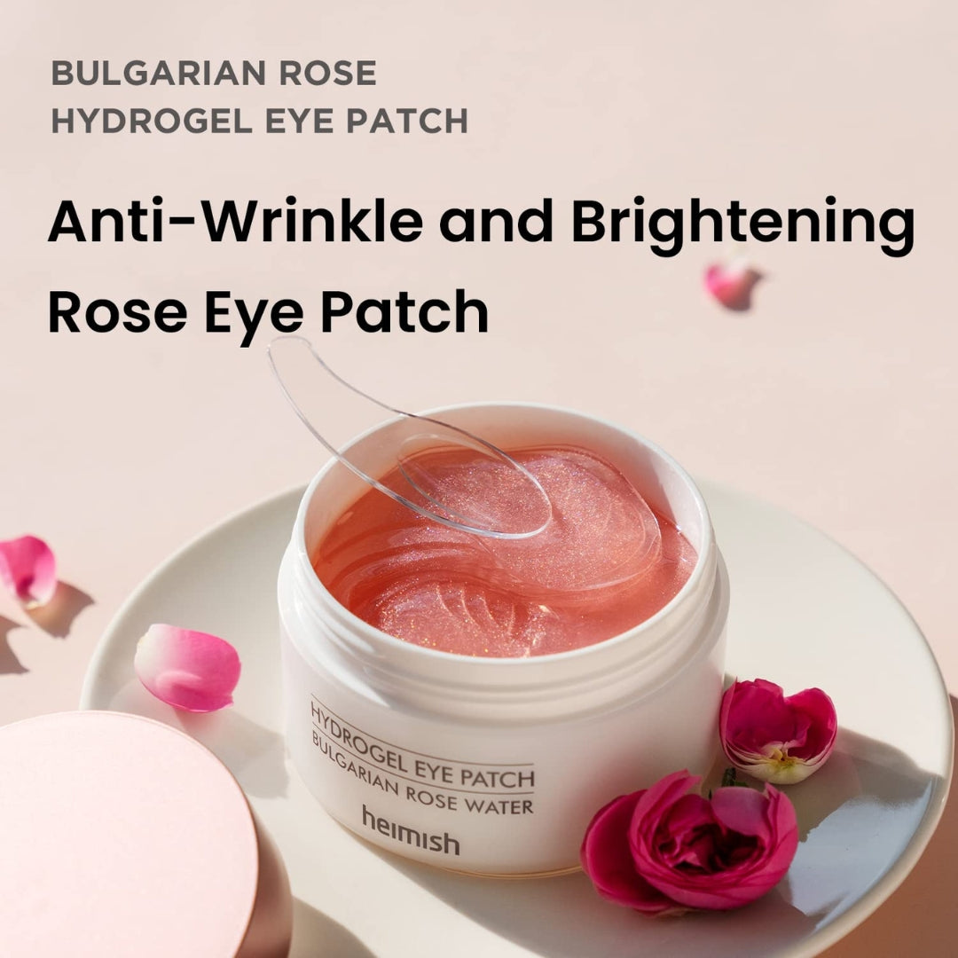 Parches de Ojos Hidrogel Bulgarian Agua de Rosas - Bulgarian Rose Water Hydrogel Eye Patches Heimish