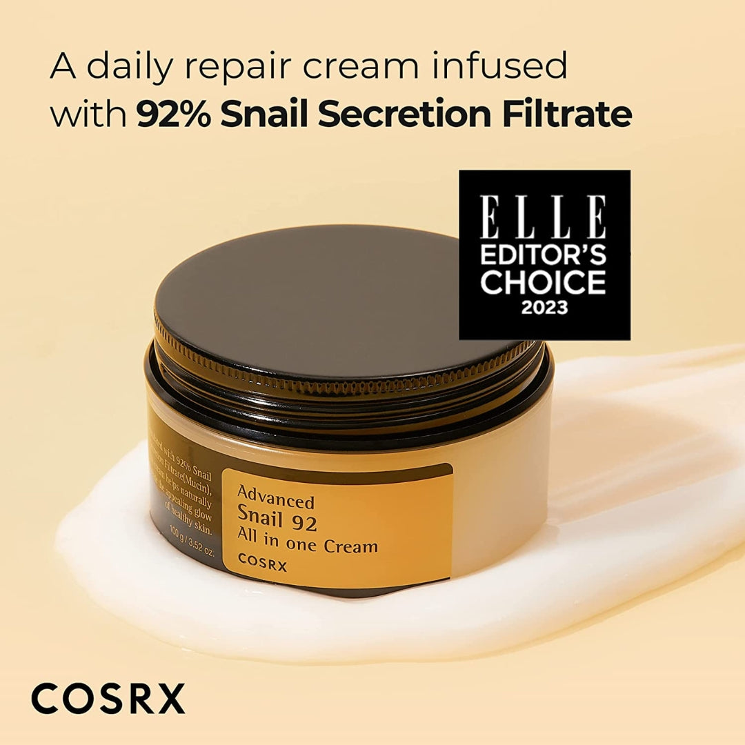 Crema Hidratante de baba de caracol al 92 Todo en Uno Cosrx - Snail 92 All-in-One Advanced Moisturizing Cream f20