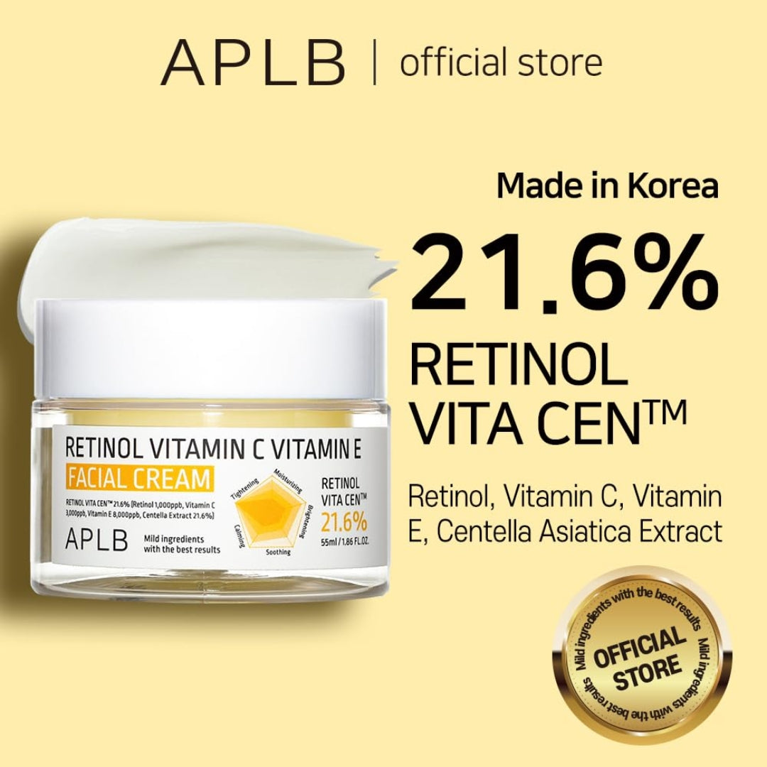 Crema facial con vitamina C y vitamina E con retinol 55ml APLB - Face cream with vitamin C and vitamin E with retinol