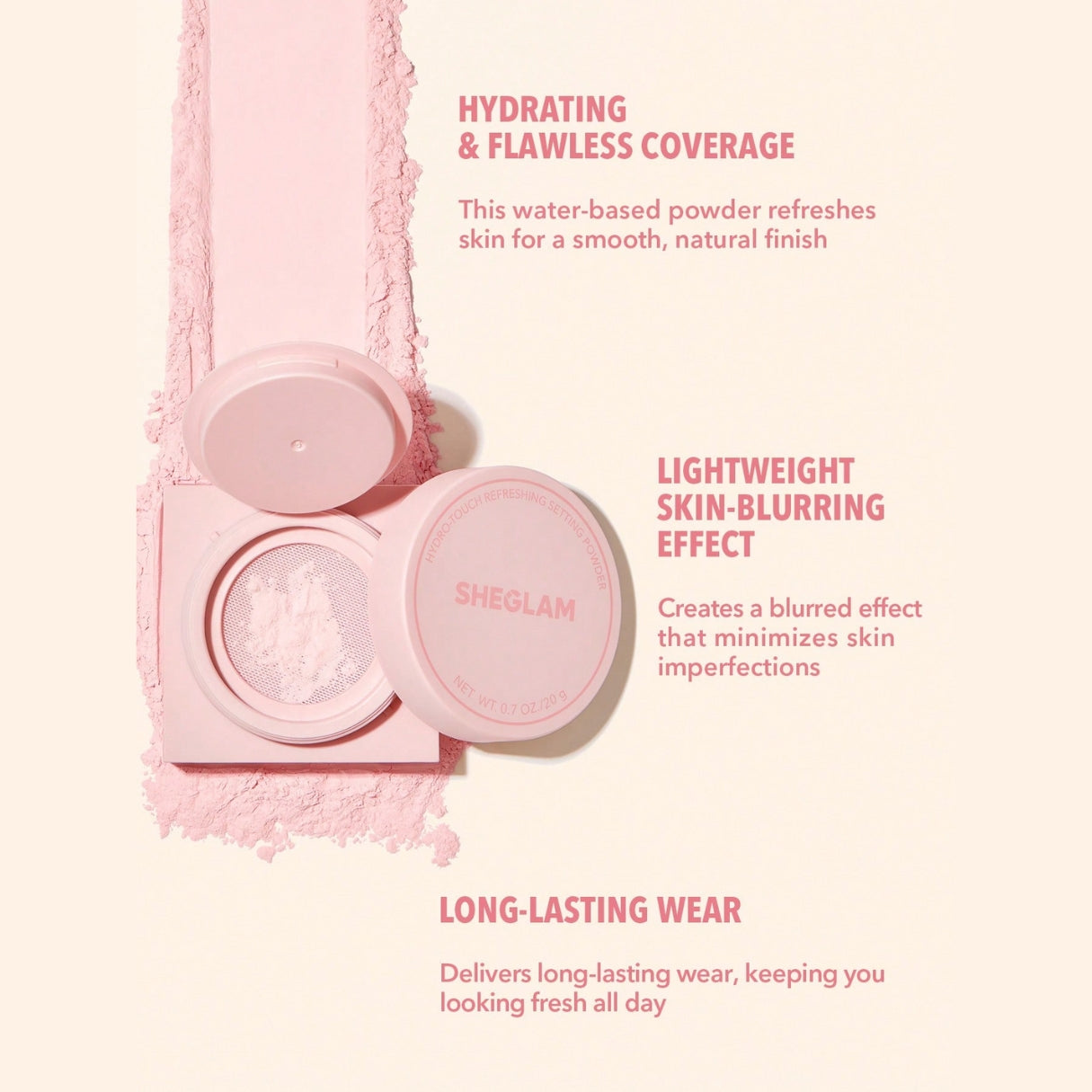 Polvo Suelto Hydro-Touch Refreshing 20g Sheglam