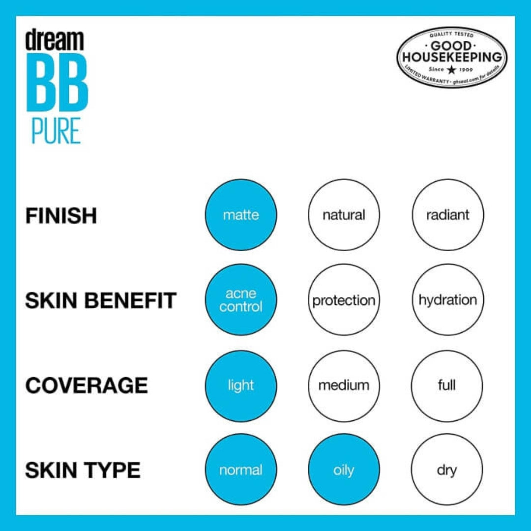 Crema BB con Acido Salicílico al 2 % Dream Pure Skin Clearing 30ml Maybelline