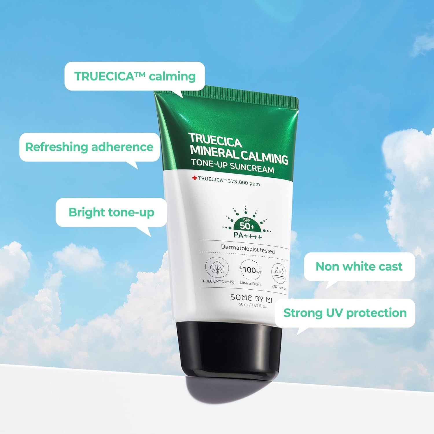 Protector Solar Truecica Mineral Calming Tone-Up Suncream Some By Mi