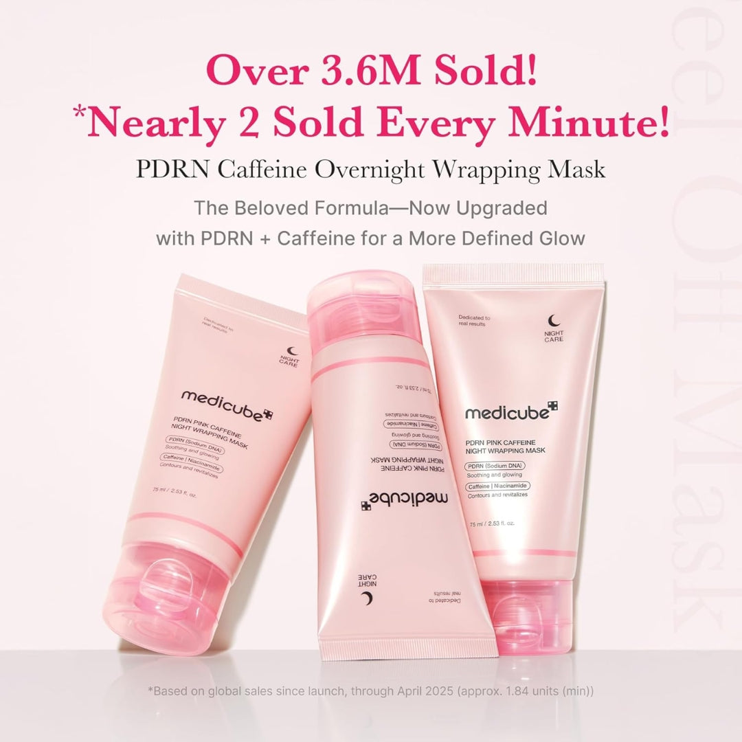 Mascarilla Facial pdrn pink caffeine night wrapping mask Medicube