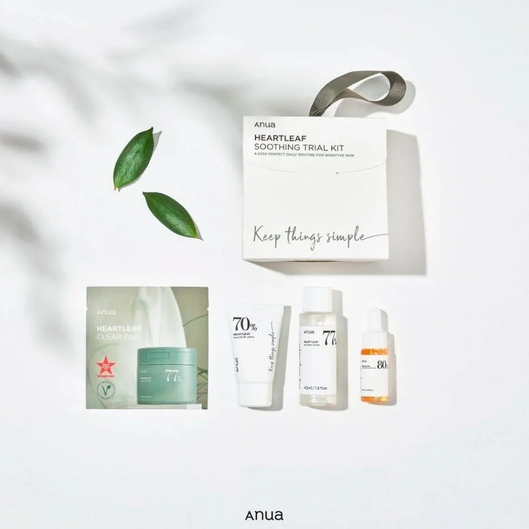 Kit de prueba calmante Heartleaf 4 piezas Anua | Heartleaf Soothing Trial Kit 4pcs