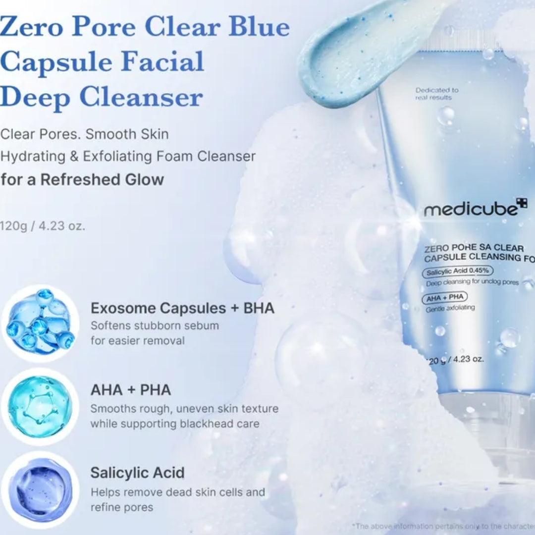 Limpiador espumoso Zero Pore SA Clear Capsule Cleansing Foam medicube 120g