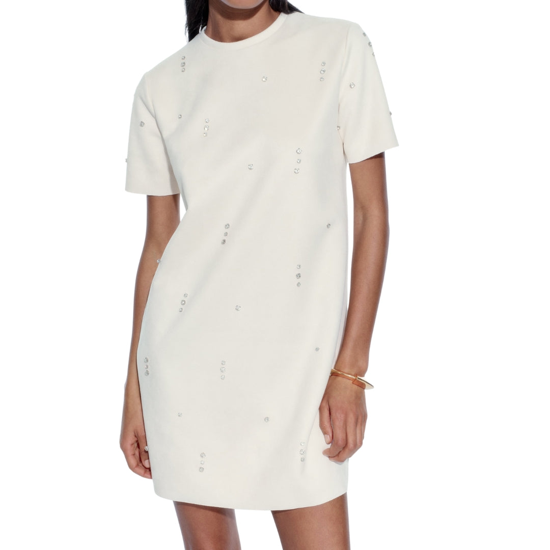 Vestido de Gamuza con Pedreria