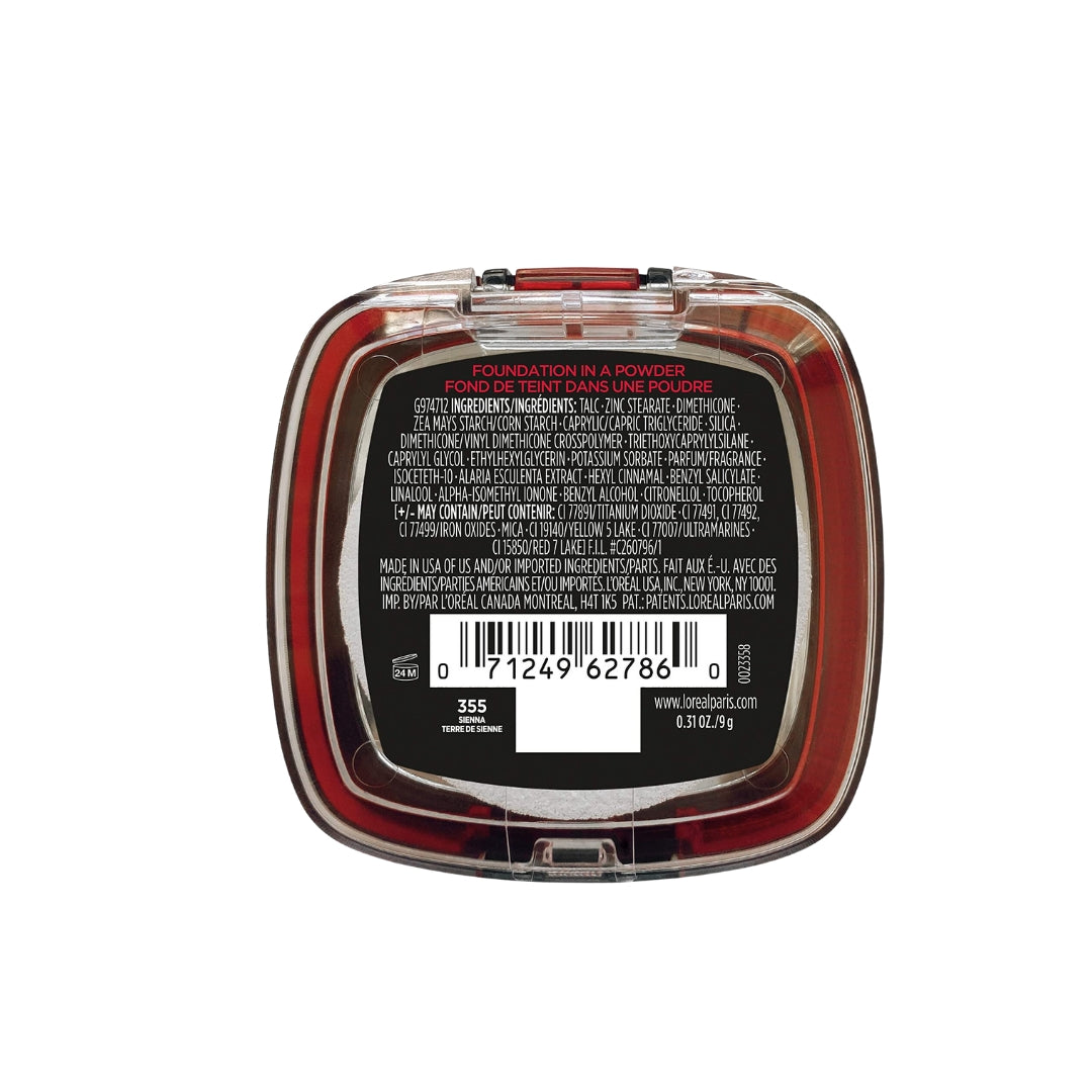 Polvo Compacto Infallible a Prueba de Agua 24h larga duración Fresh Wear 9g Loreal Paris