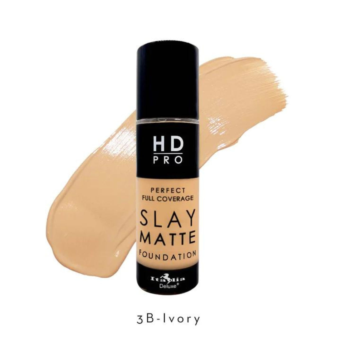 Base líquida Mate Slay - HD Pro Slay Matte Foundation 12 HR 30ml Italia Deluxe