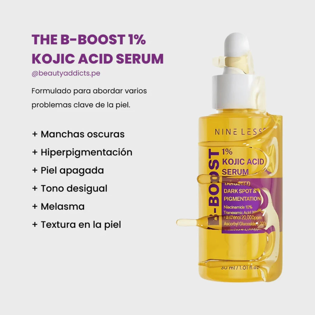 Serum B-Boost con ácido kójico al 1% (30 ml) Nine'Less