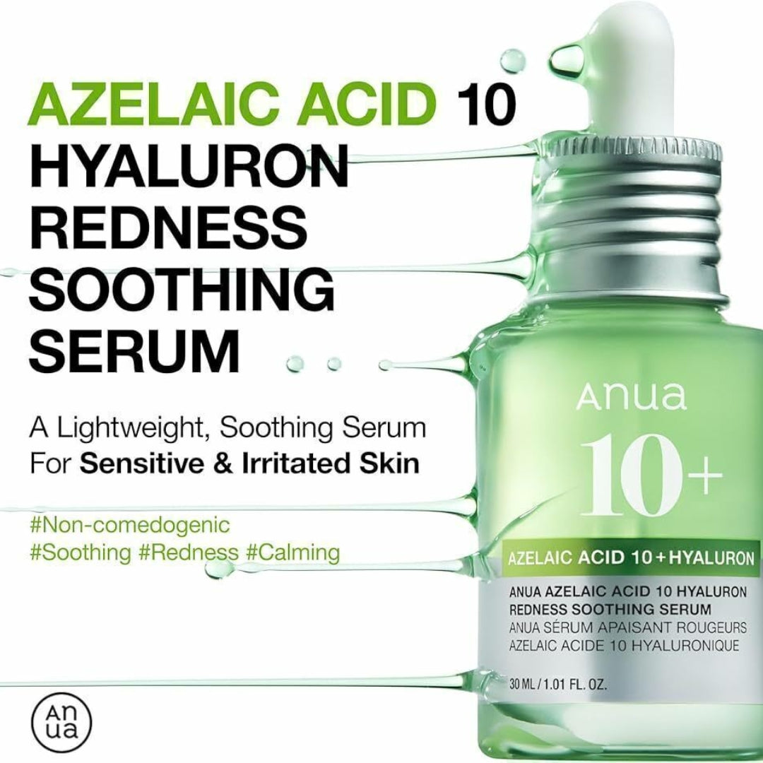 Serum Azelaic Acid 10+ Hyaluron Suero calmante de ácido azelaico 10 Anua