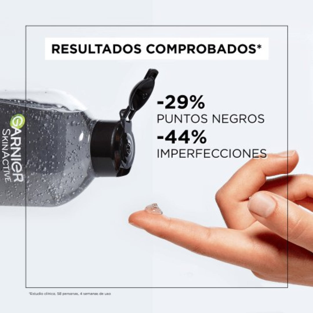 Agua Micelar con Carbón y Ácido Salicílico Garnier
