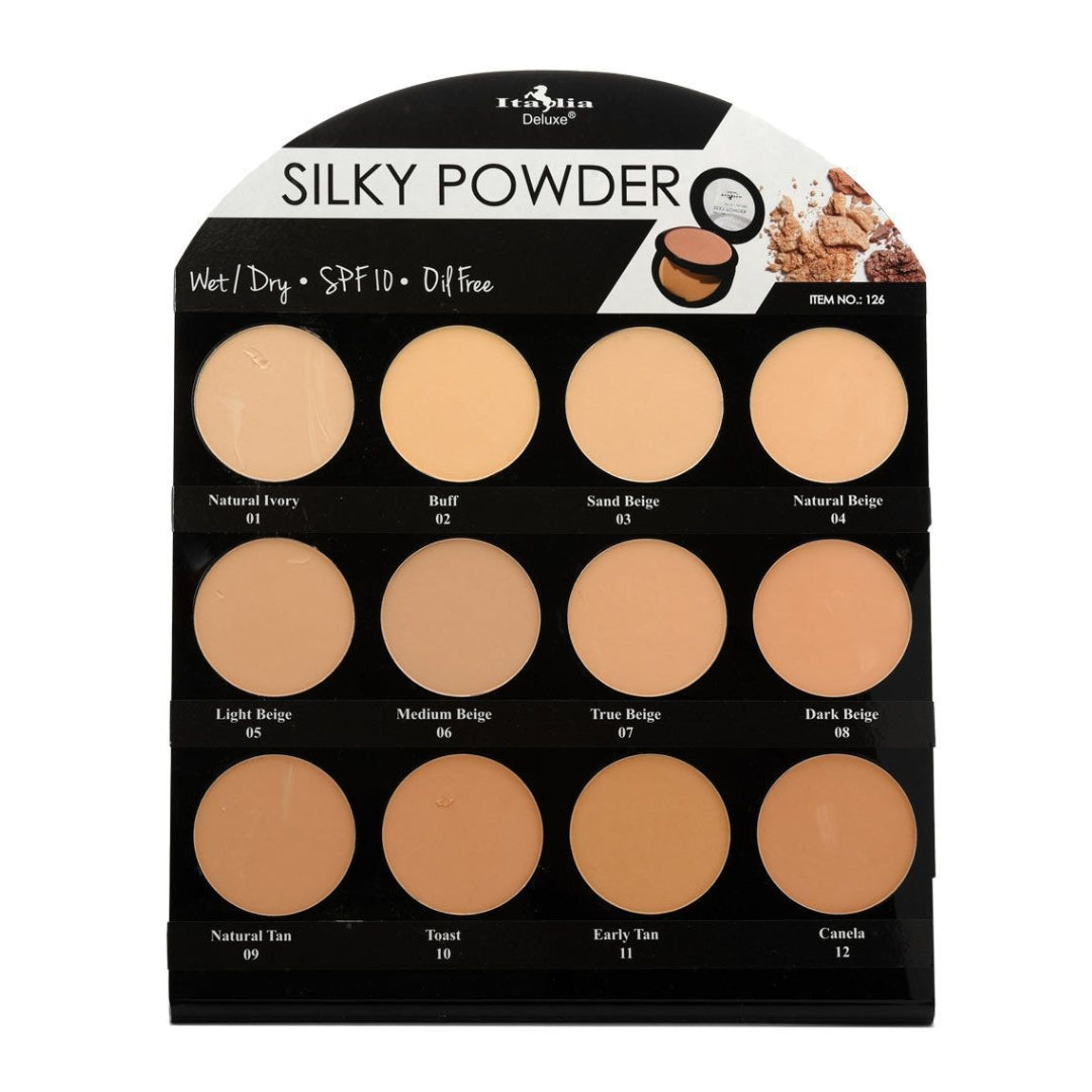 Polvo Compacto a Prueba De Agua Silky Wet Dry 10g Italia Deluxe