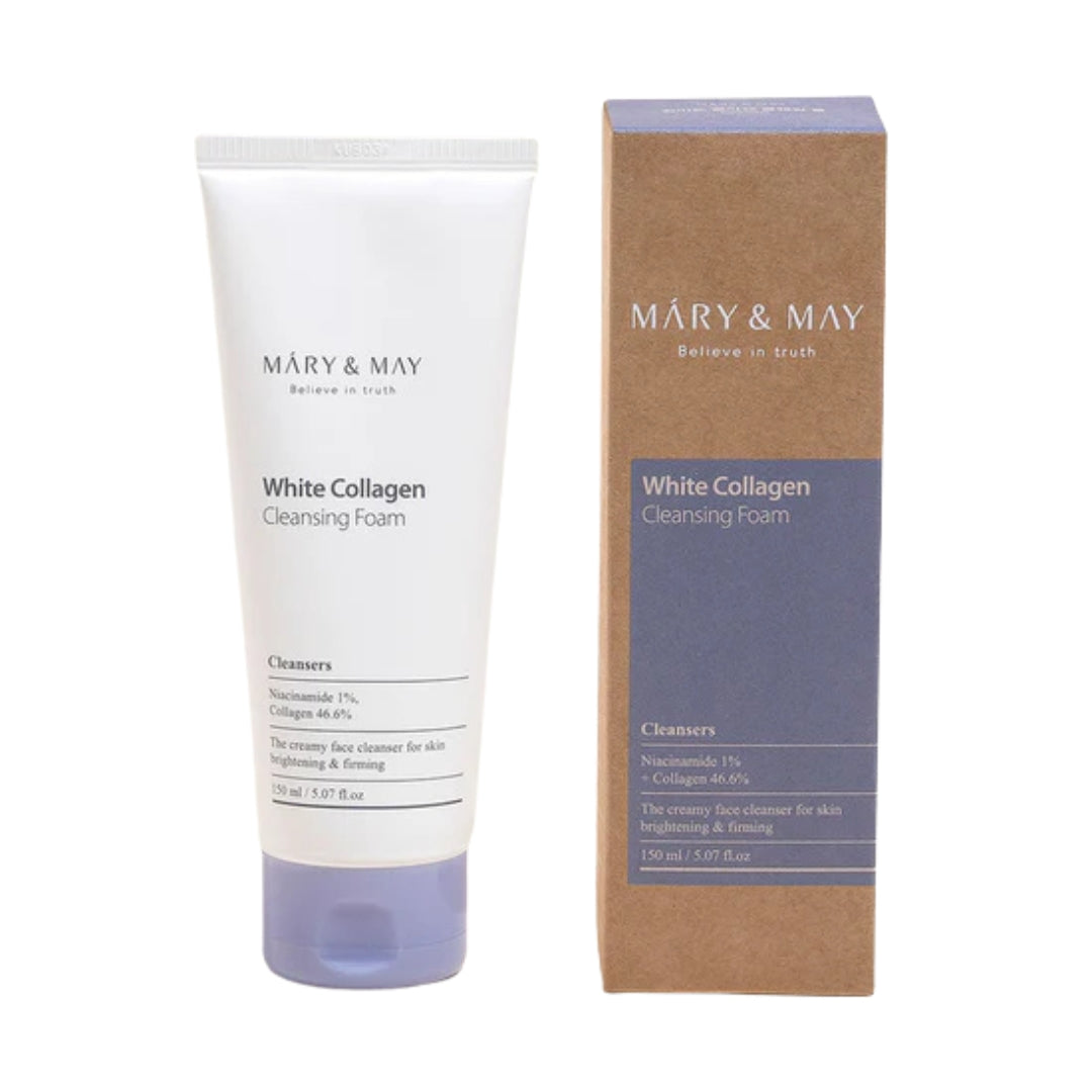 Limpiador Con Colágeno Blanco 150ml Mary & May | Collagen Cleansing Foam