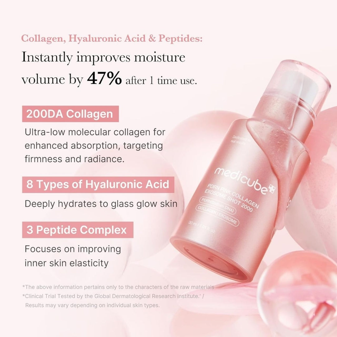 Suero de exosomas rosados PDRN 2000 (30 ml) Medicube PDRN Pink Exosome Shot Serum 2000 (30ml)