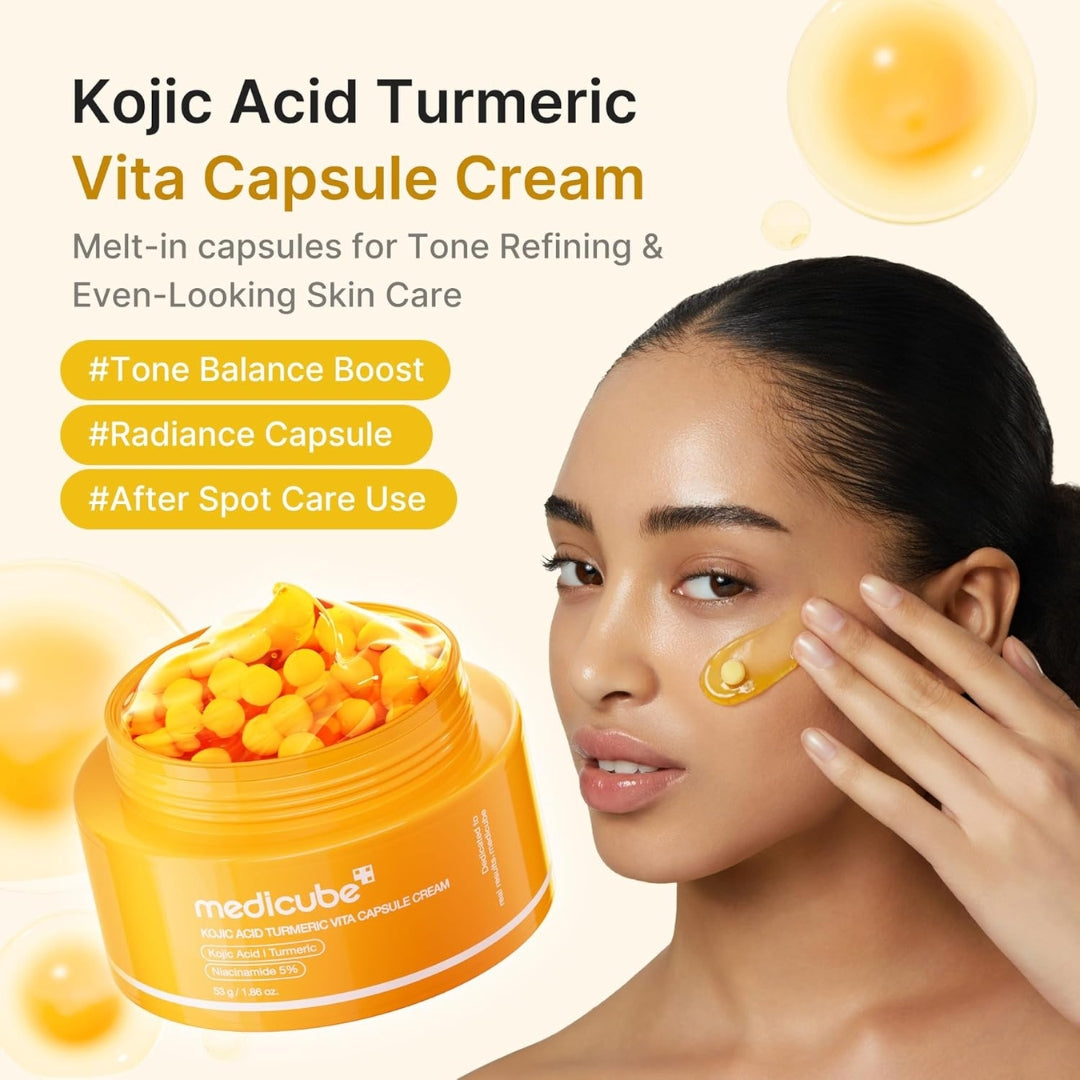Crema en capsulas para tono Desigual de cúrcuma y ácido kójico - Kojic Acid 55g Medicube