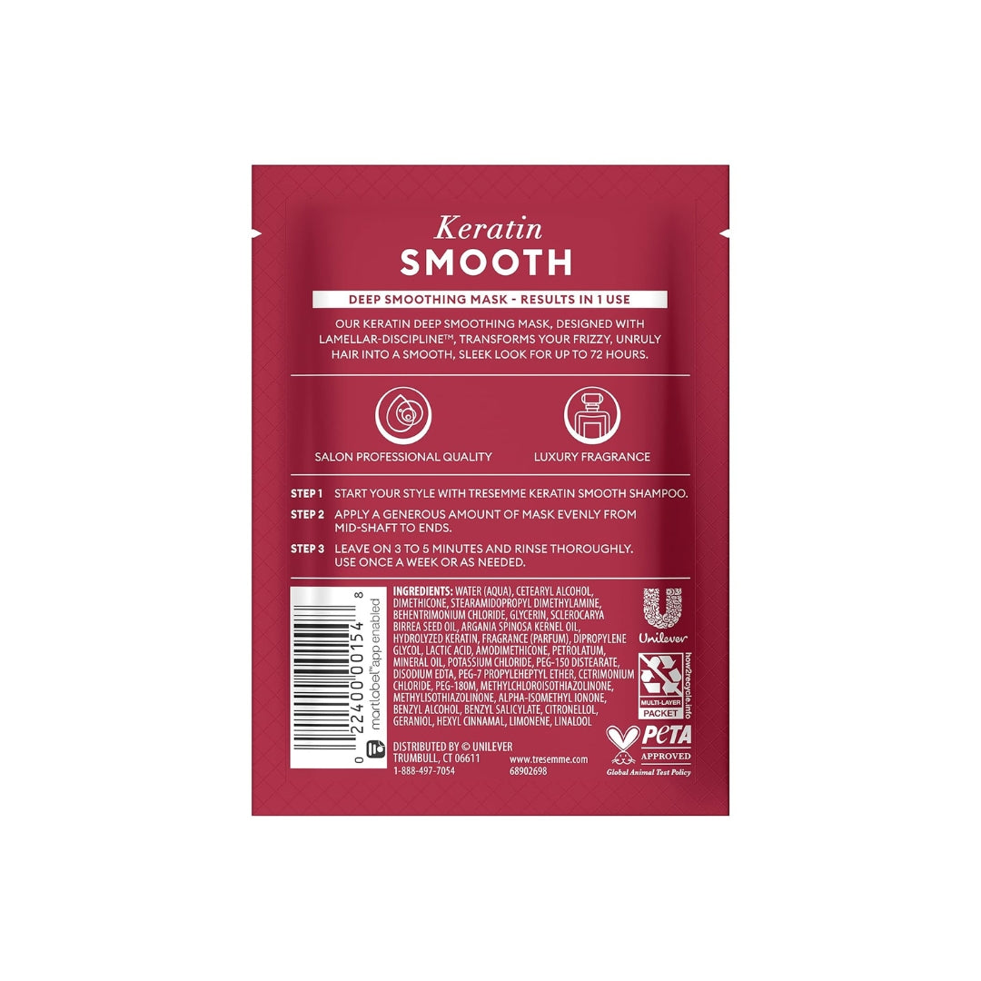 Mascarilla intensiva con queratina y aceite de marula 1.5oz TRESemmé | Smoothing Hair Mask Keratin Smooth