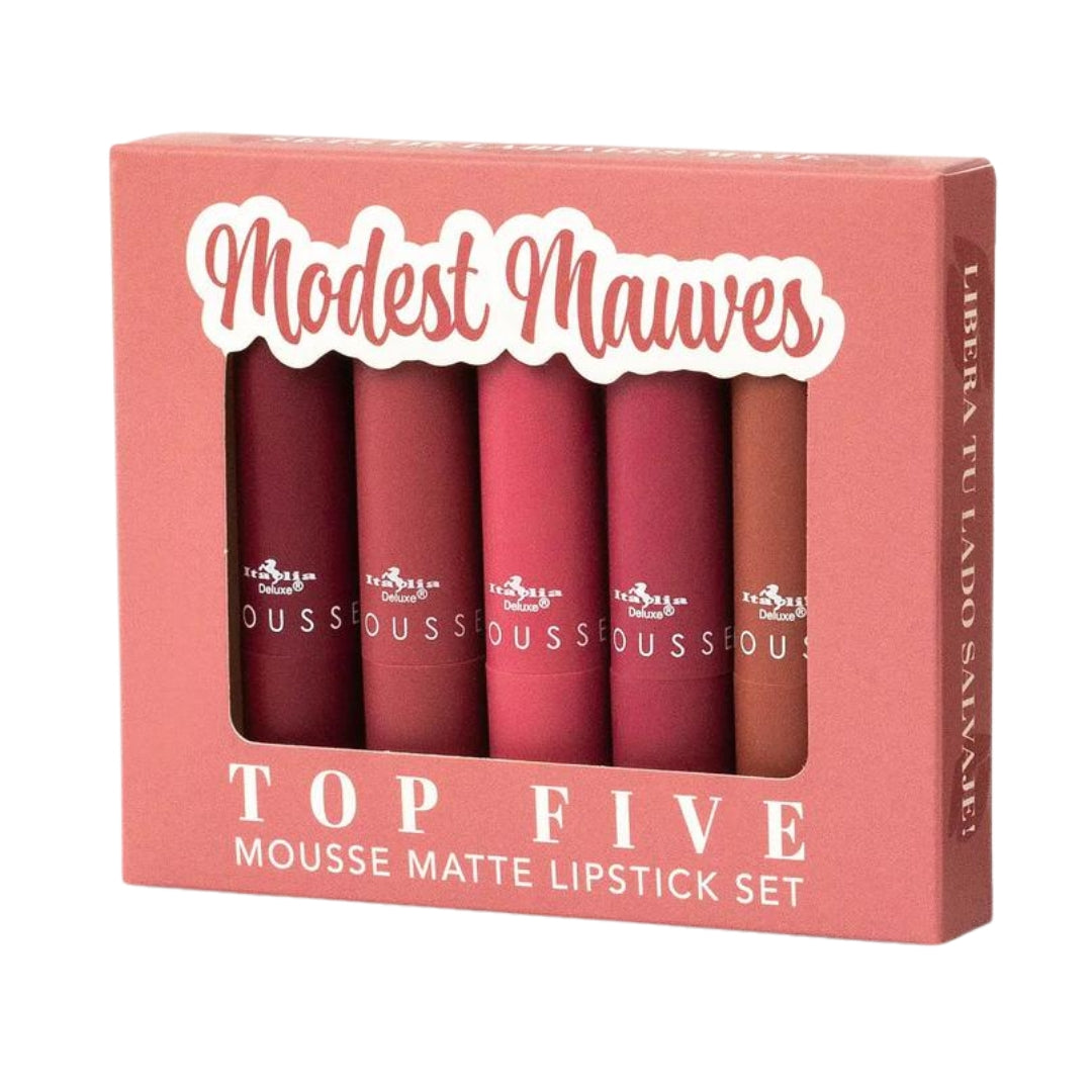 Set de labios Top Five Modest Mauves Italia Deluxe