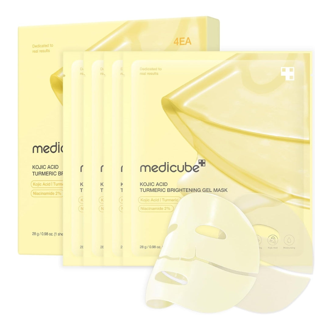 Mascarilla de gel iluminadora de cúrcuma Kojic Acid 4 Unidades Medicube