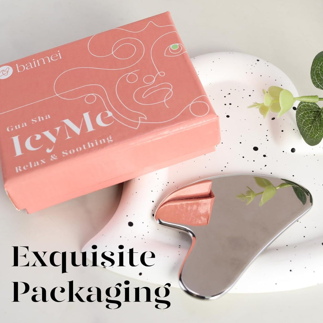 Gua Sha de Acero Inoxidable Baimei