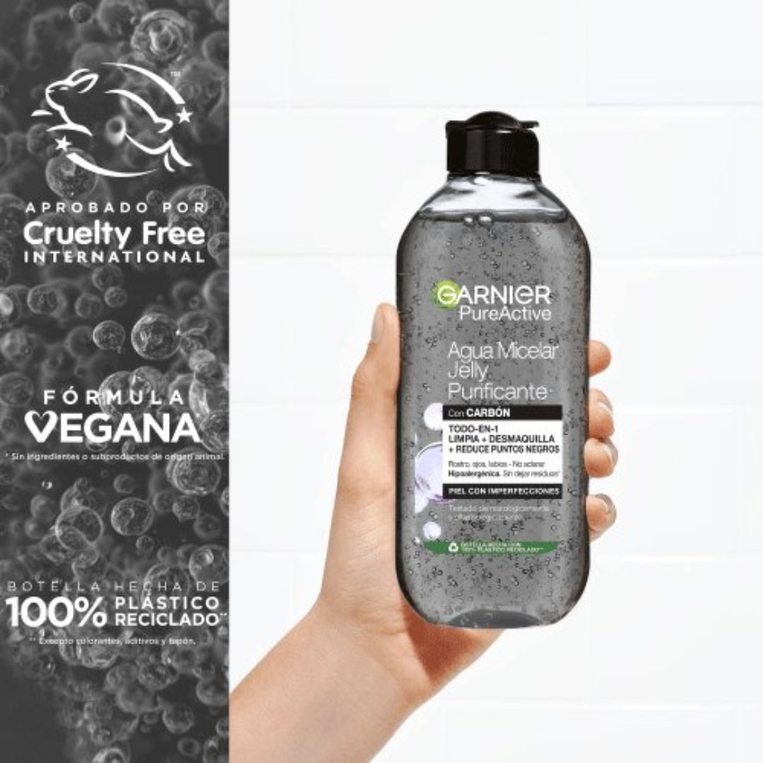 Agua Micelar con Carbón y Ácido Salicílico Garnier