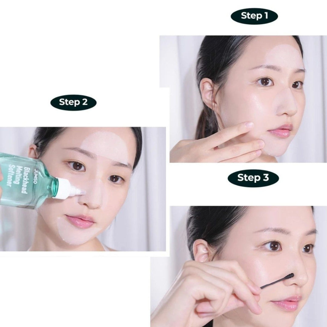 Kit Para Puntos Negros Blackhead Melting Softener & Cotton Pad Set Jumiso
