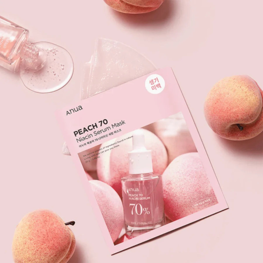 Mascarilla Facial Hidratante Peach 70 Niacin Serum Mask 25g Anua
