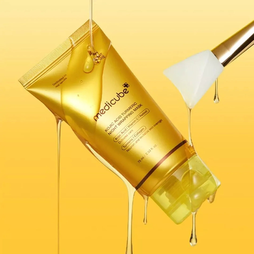 Mascarilla Nocturna de cúrcuma y ácido kójico - Kojic Acid Turmeric Night Wrapping Mask 75 ml Medicube
