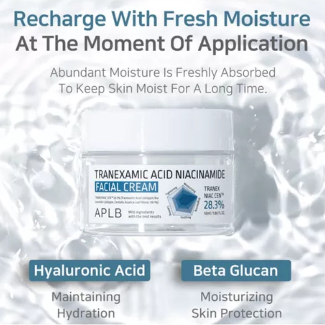 Crema Facial Acido Tranexamic y Niacinamide 55ml APLB - Tranexamic Acid and Niacinamide Facial Cream
