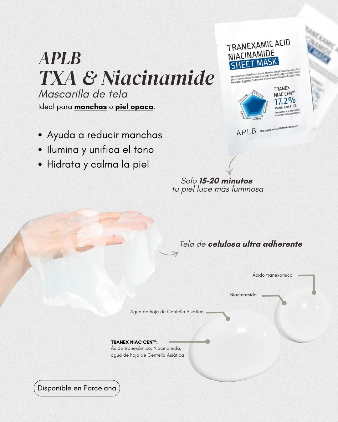 Mascarilla Antimanchas con Ácido Tranexámico y Niacinamida 5% Aplb