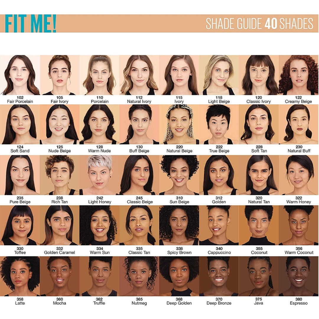 Base Fit Me Mate -Foundation Matte and Poreless Fit Me 30ml Maybelline