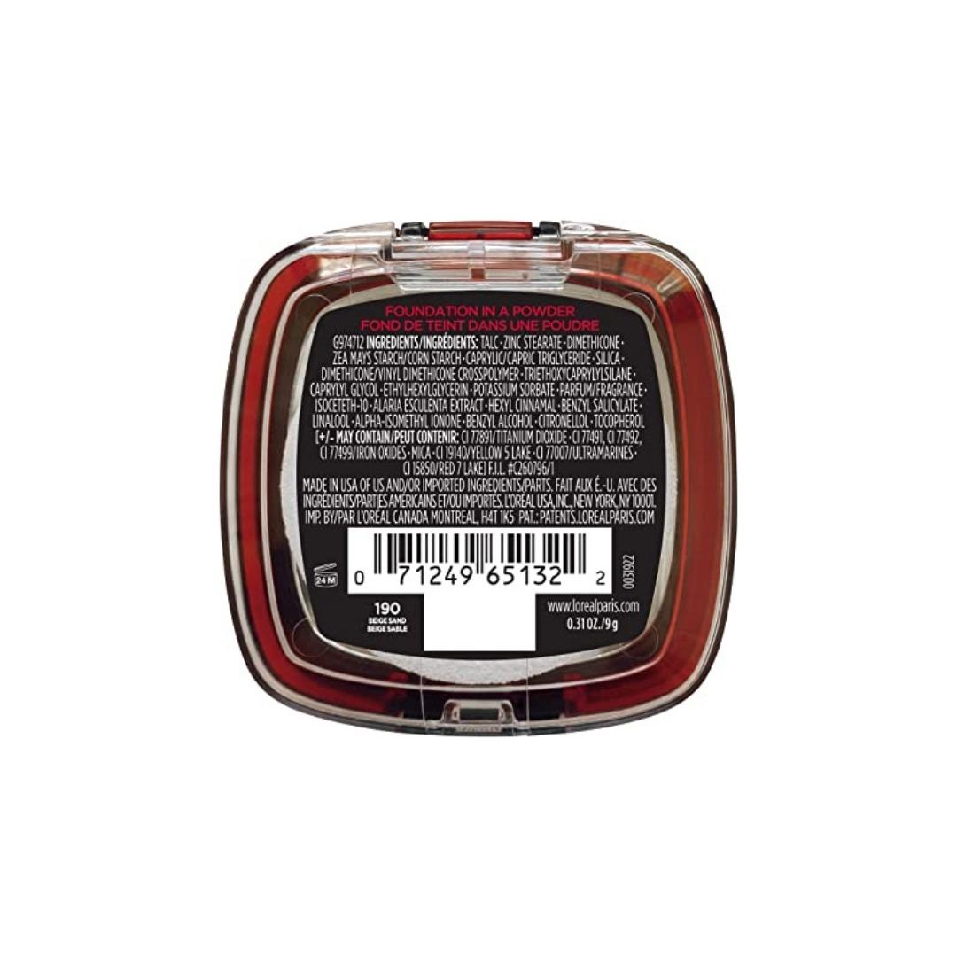 Polvo Compacto Infallible a Prueba de Agua 24h larga duración Fresh Wear 9g Loreal Paris