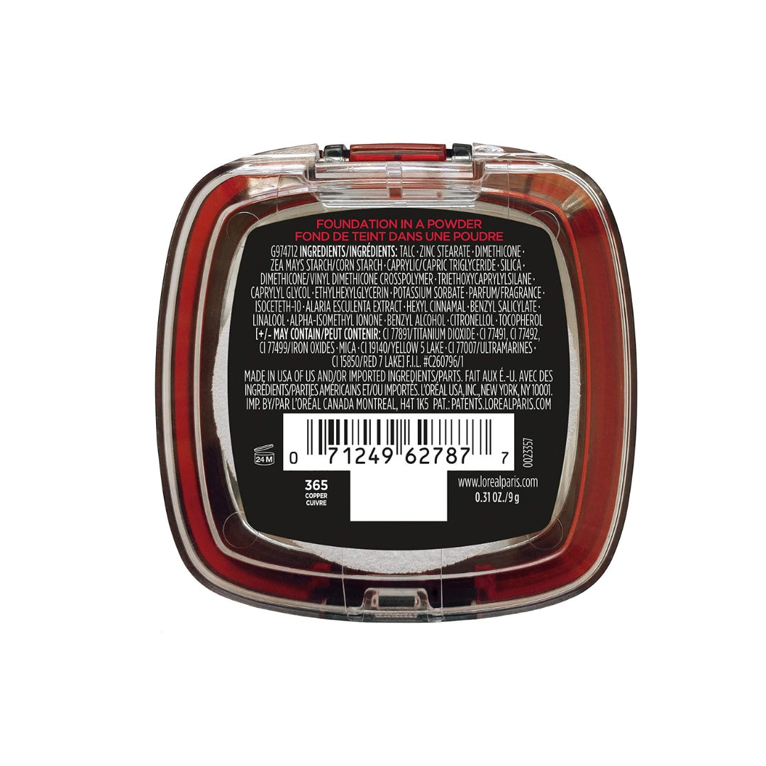 Polvo Compacto Infallible a Prueba de Agua 24h larga duración Fresh Wear 9g Loreal Paris