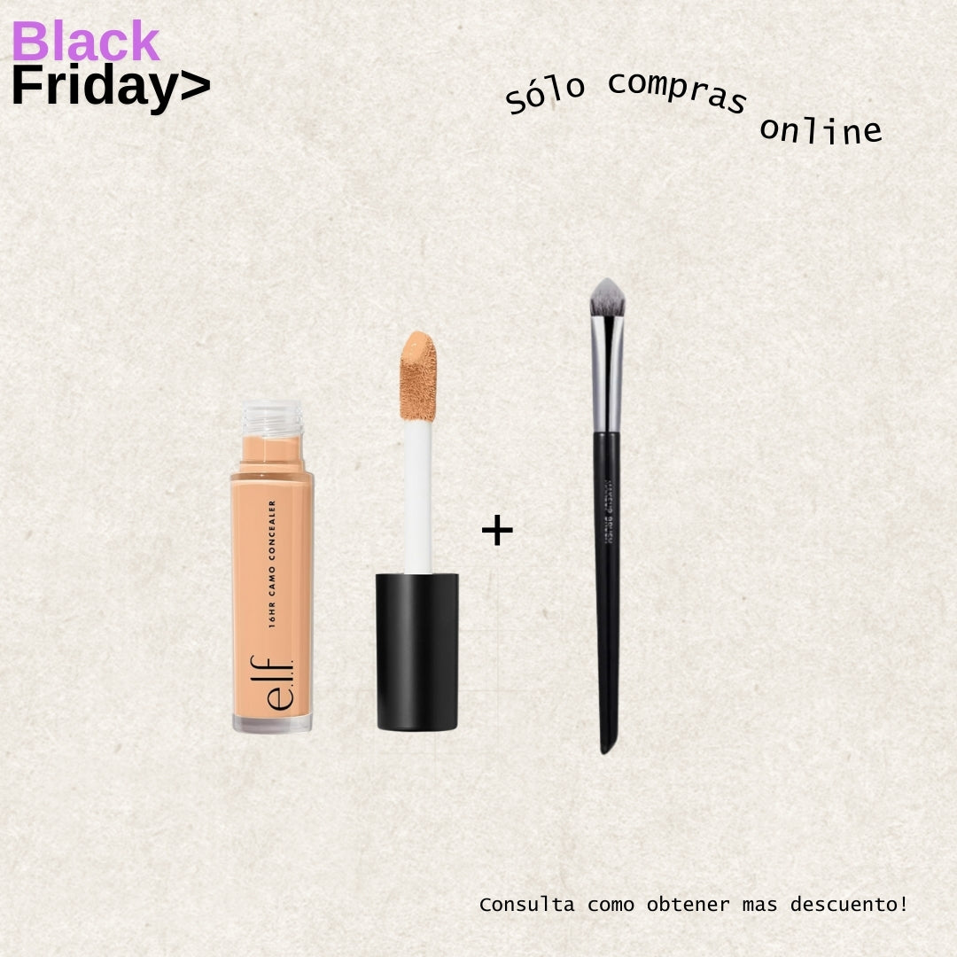 Combo 6 Corrector Matte + Brocha Punta Triangular Gratis Black Friday