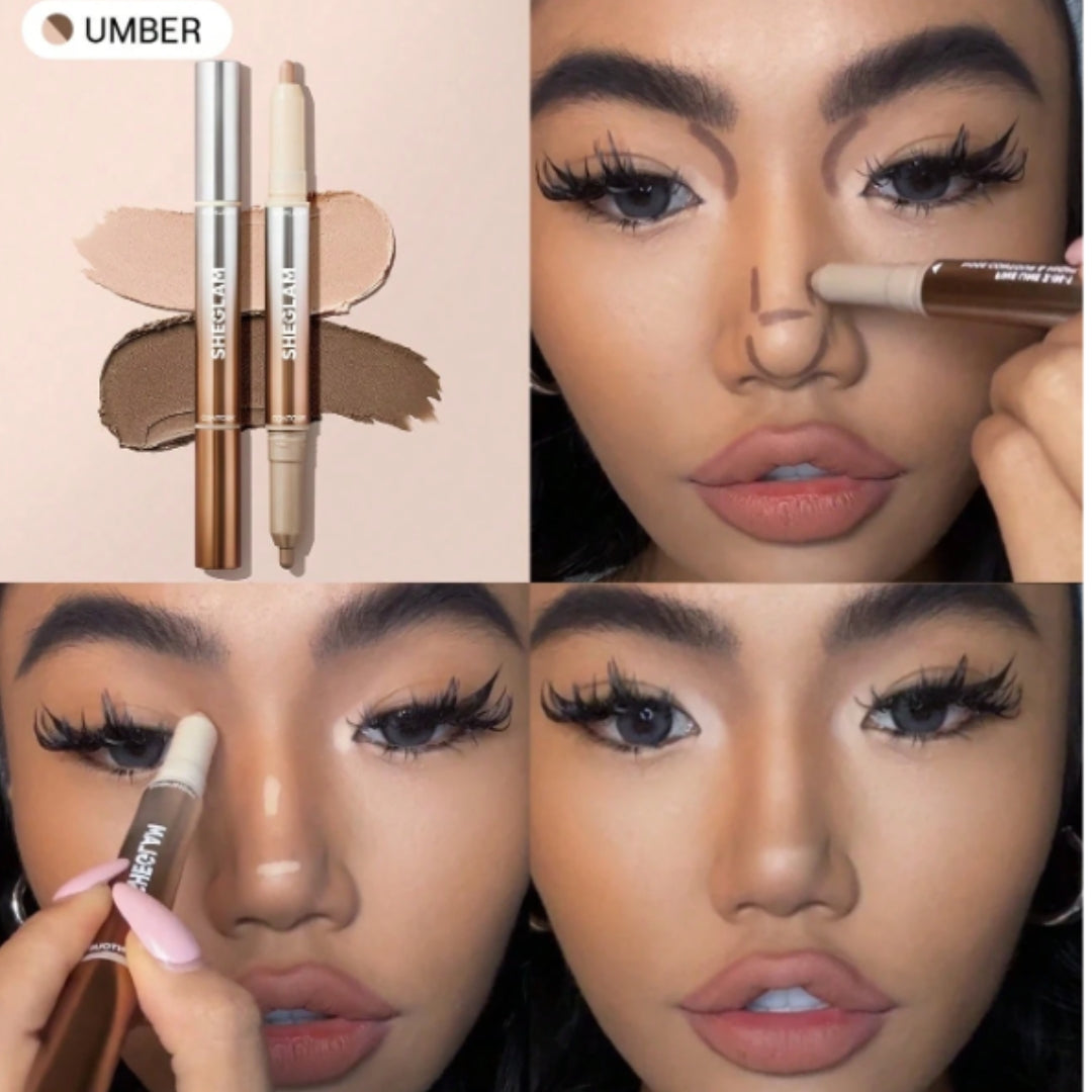 Delineador Para Contorno Y Resaltador De Nariz Fine Line 2 En 1 Sheglam