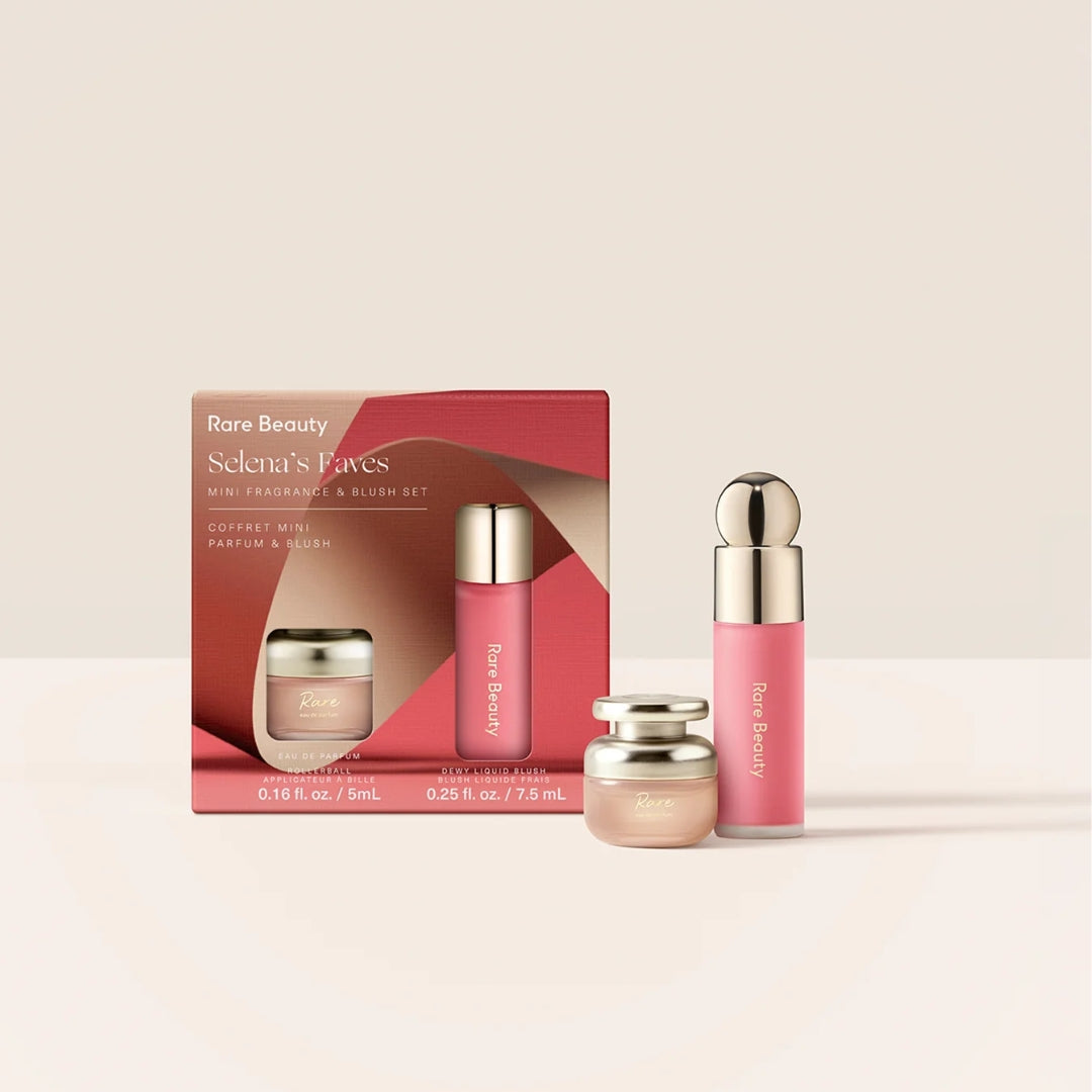 Selena’s Faves Mini Fragrance & Blush Set Mini de fragancia y rubore Rare Beauty
