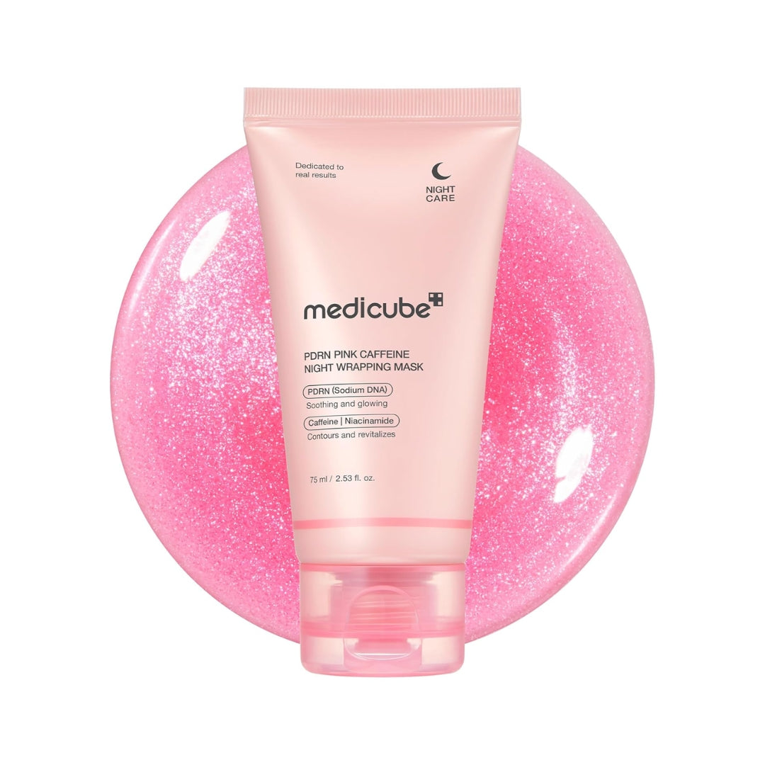 Mascarilla Facial  pdrn pink caffeine night wrapping mask Medicube