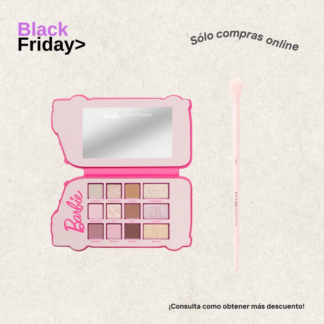 Combo 8 Paleta de Sombras Barbie + Brocha Para Ojos Black friday