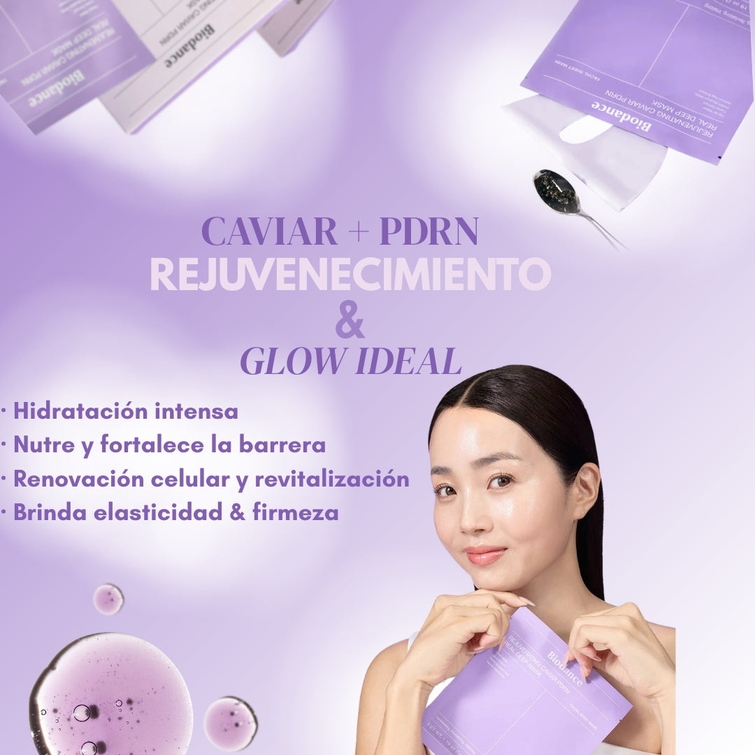 Mascarillas de Caviar Rejuvenating Caviar PDRN Real Deep Mask 4 unidades Biodance 4554