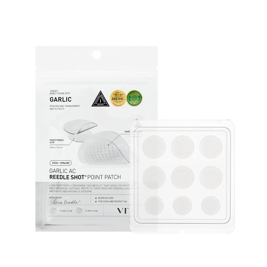 Parches de Ajo 9 ea  AC Reedle shot Point Garlic AC Reedle Shot Spot Patch VT Cosmetics