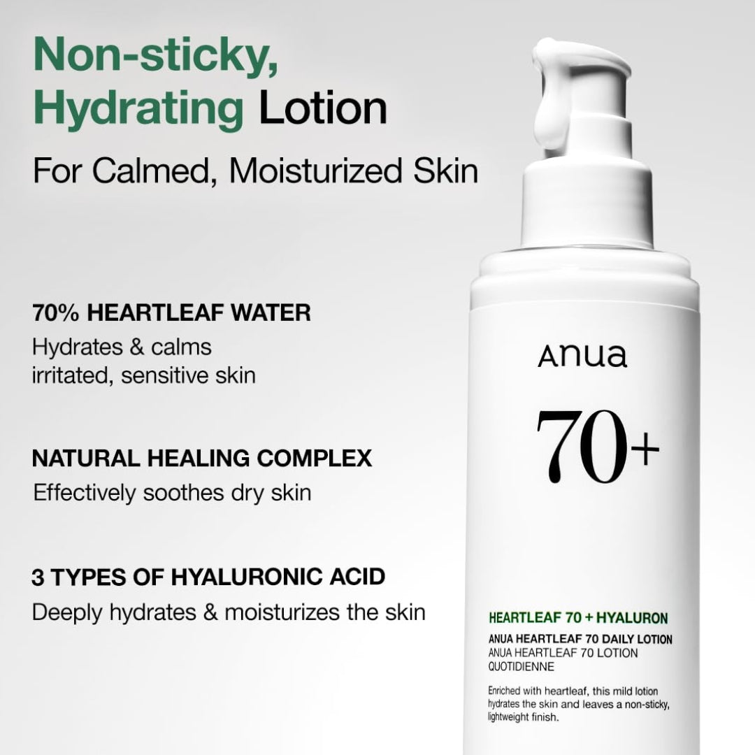 Loción hidratante facial con ácido hialurónico 6.8 fl oz Anua