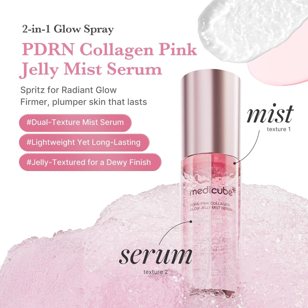 Serum Mist PDRN Pink Collagen Glow Jelly 100 ML Suero en Bruma Antiedad Medicube