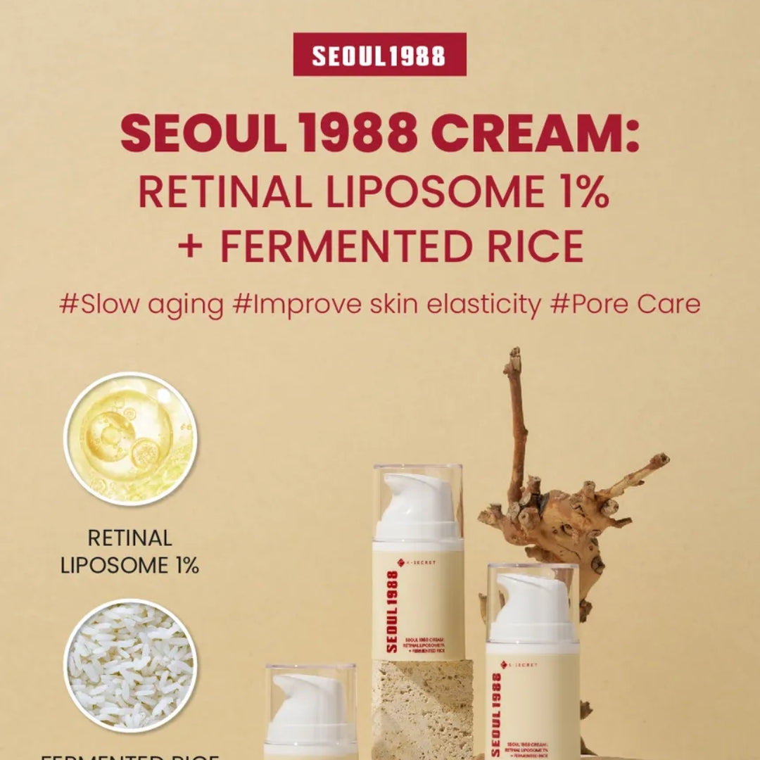 Crema Hidratante con Retinal Liposome 1% + Fermented Rice 50ml Seoul 1988 KSECRET
