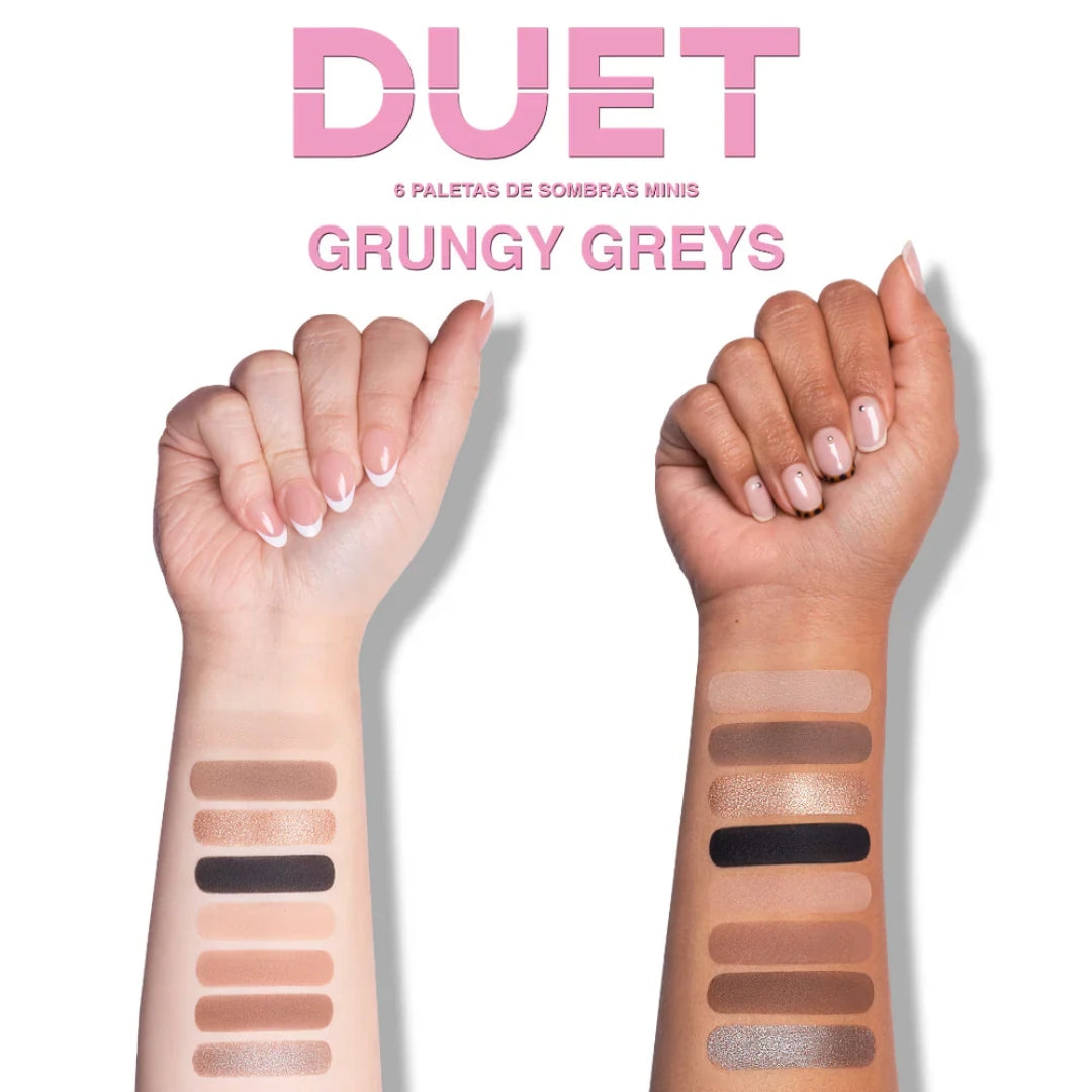 Mini Paleta De Sombra Duet Palette “Grungy Greys” – Beauty Creations